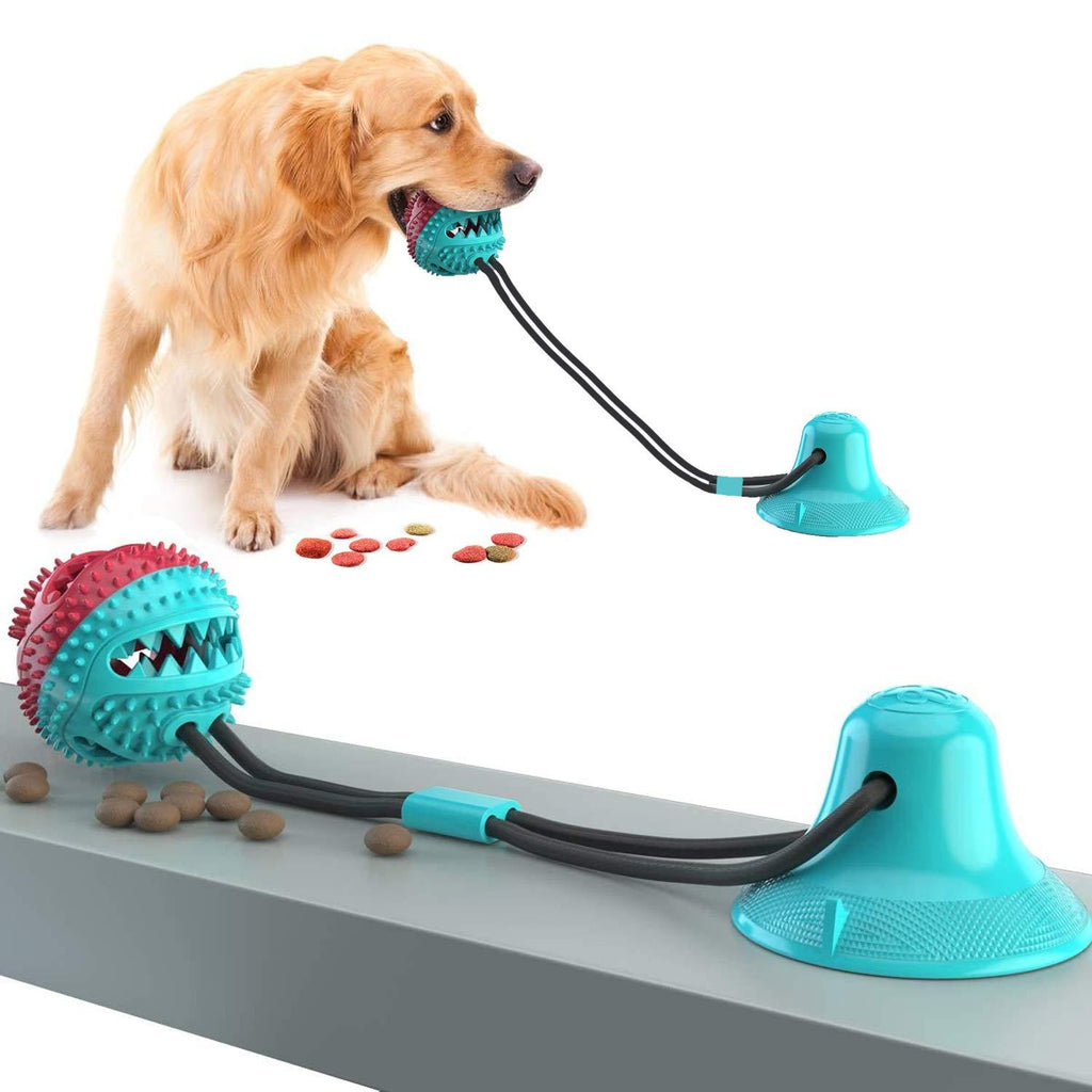 Dog Chew Toys for Aggressive Chewers, Suction Cup Dog Chewing Toy, Dog Rope Ball Toys with Suction Cup for Small Large Dogs, Puppy Dog Teeth Cleaning Interactive Pet Tug Toy for Boredom - PawsPlanet Australia