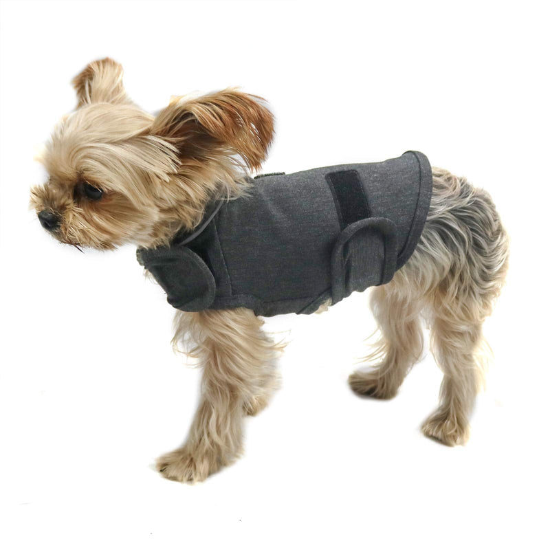 cattamao Comfort Dog Anxiety Relief Coat, Dog Anxiety Calming Vest Wrap for Thunderstorm,Travel,Fireworks,Vet Visits,Separation XS Small Medium Large XL Dog X-Small (Pack of 1) Gray - PawsPlanet Australia