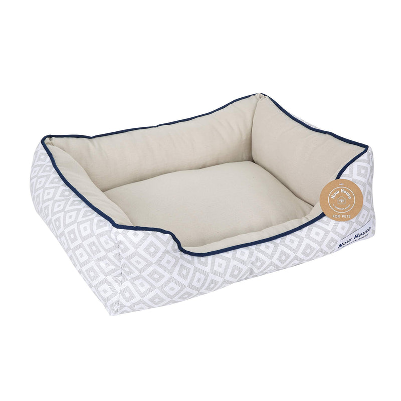 Now House for Pets by Jonathan Adler Washable Dog Beds - Dog Cuddler Bed or Cushion Dog Bed for Small and Large Dogs by Now House by Jonathan Adler - Dog Bed Washable, Pet Bed for Dogs, Puppy Bed Grey Diamond - PawsPlanet Australia