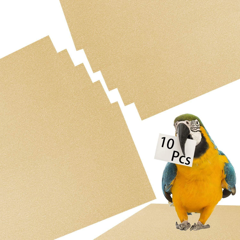 10 Pcs Gravel Paper for Bird Cage, 16.5x11 Inch | Great for Hard-Billed Birds | Safe, Calcium Plus Gravel Paper,Clean and Easy for Improved Digestion,Special for Bird Cage in sea Sand - PawsPlanet Australia