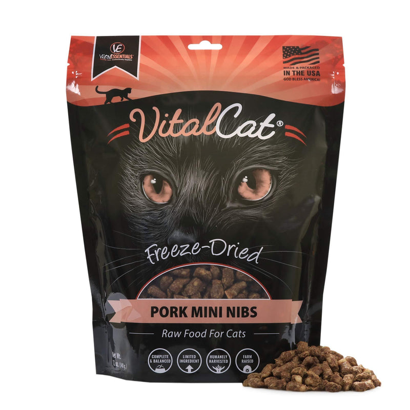 Vital Cat Freeze Dried Pork Mini Nibs Cat Food, 12 oz - PawsPlanet Australia