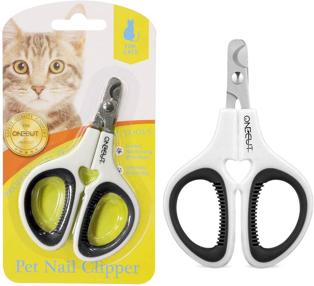 OneCut Pet Nail Clippers, Update Version Cat & Kitten Claw Nail Clippers for Trimming, Professional Pet Nail Clippers Best for a Cat, Puppy, Kitten & Small Dog Black - PawsPlanet Australia