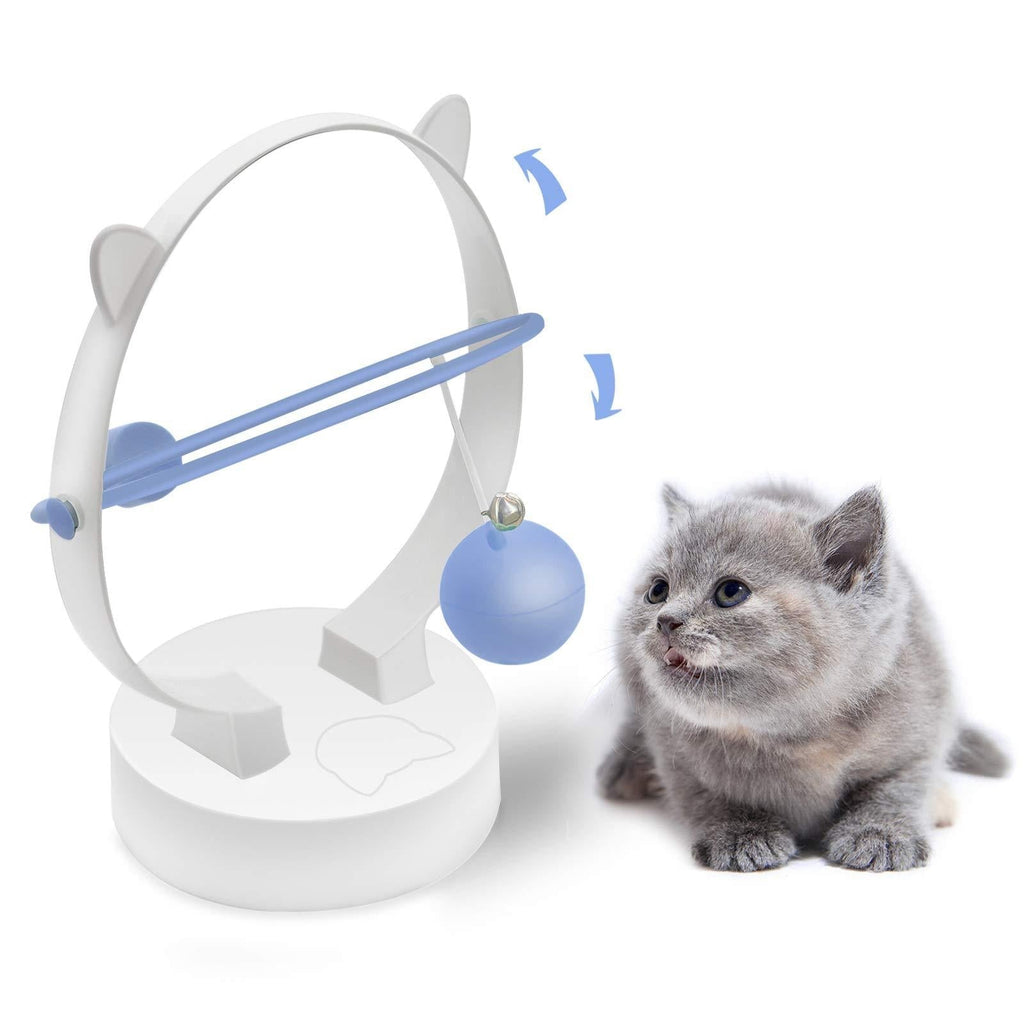 Rebnihc Cat Toys for Indoor Cats, Interative Cat Ball Toy with Two Replactment Balls, Automatic Kinetic Swing Electronic Kitten Toys,Funny Gifts for Cats Blue - PawsPlanet Australia