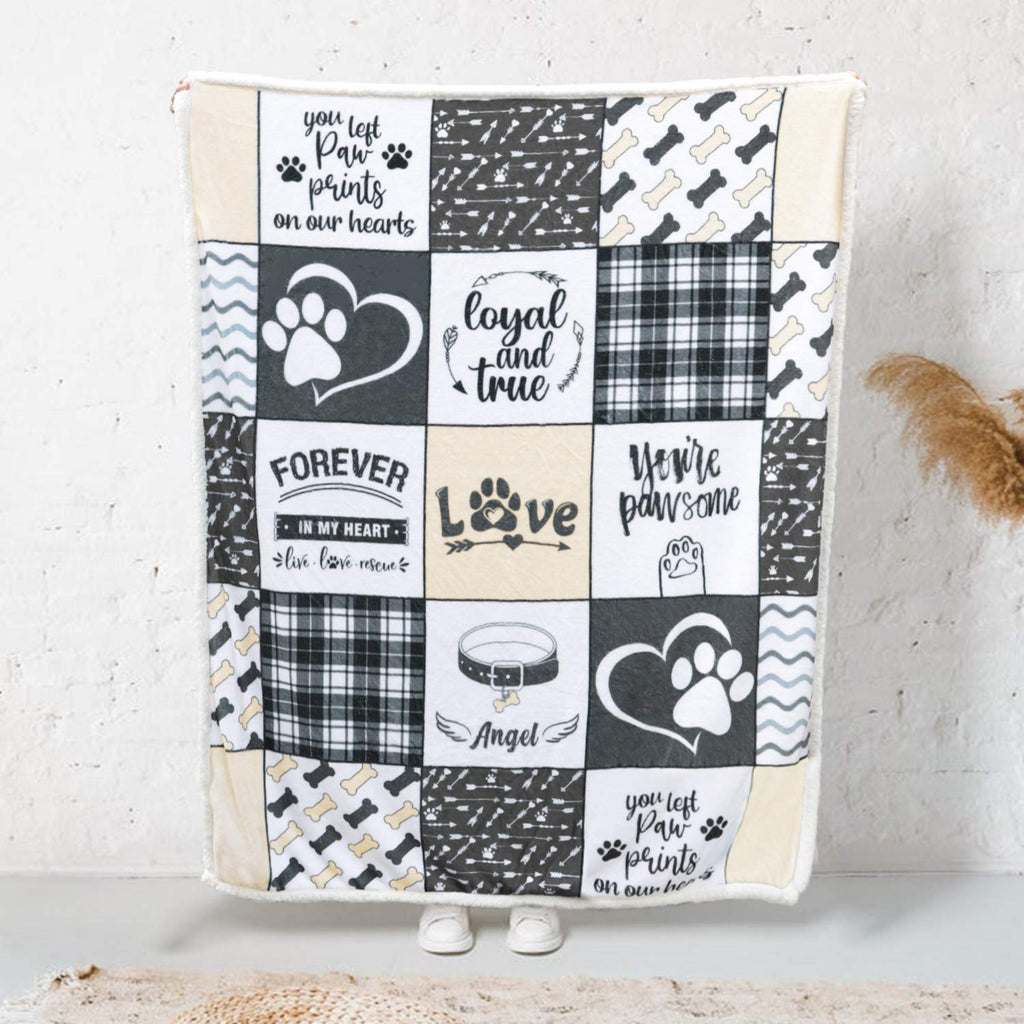 Pet Memorial Gifts Blanket with Heartfelt Sentiment - 60" x 50" Comforting Loss of Dog Cat Gift, Super Soft Fleece Blanket Sympathy Remembrance Gift to Bring Warmth and Love, Ideal Bereavement Gift Cream - PawsPlanet Australia