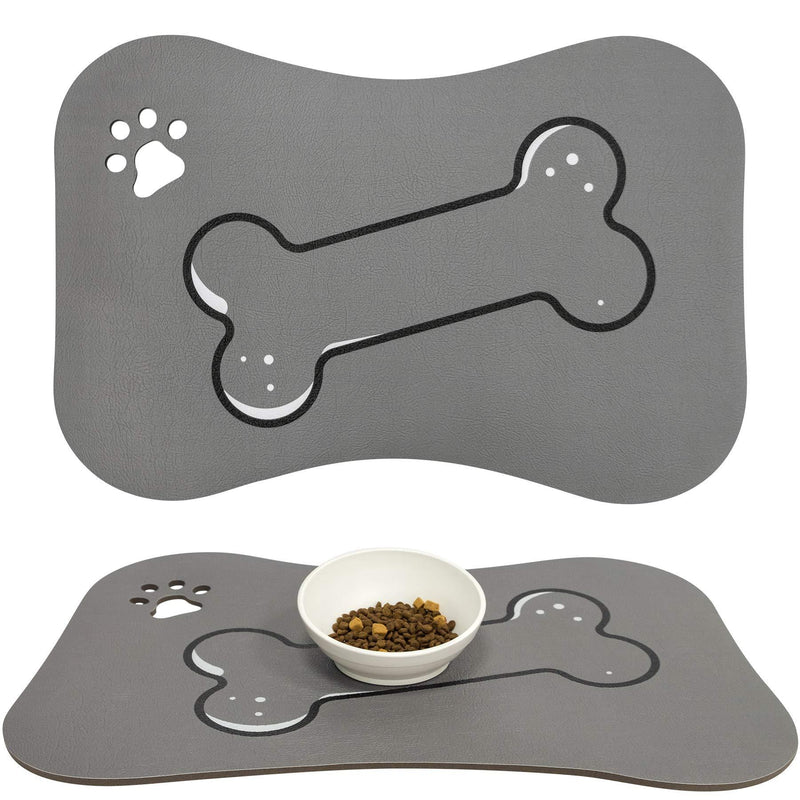 COLORPAPA Dog Food Mat Pet Mat for Food and Water Non Slip Pet Feeding Mat Waterproof Cat Food Mat Unique Bone Design Bowl Mat - PawsPlanet Australia