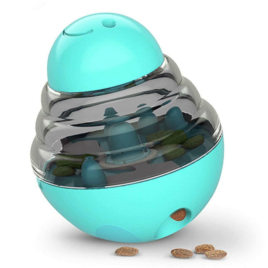 FIOIQ Dog Food Treat Dispenser Toy Interactive Tumbler Design for Puppy Slow Feeder Treat Ball Toys for Dog Cat and Pets Increase IQ (Blue) - PawsPlanet Australia