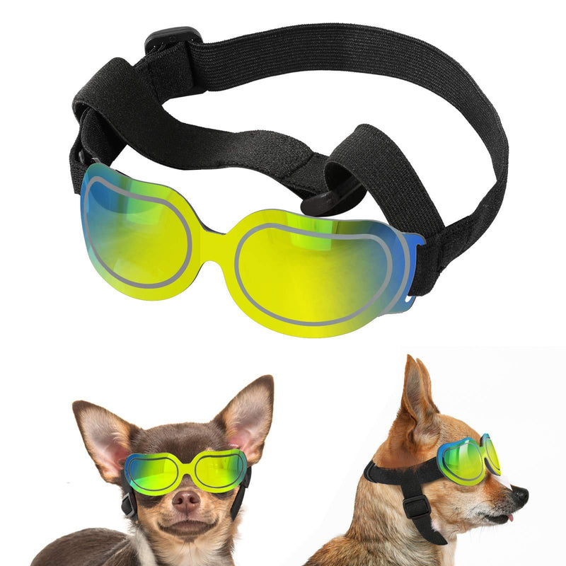 Lewondr Small Dog Sunglasses Reflective Lens Goggles UV Protection Eye Wear Protection with Adjustable Strap Waterproof Windproof Pet Sunglasses for Dogs Anti-Fog Dog Glasses Colorful - PawsPlanet Australia