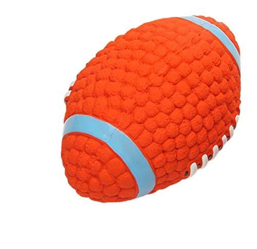 Squeaker Ball Dog Toy,Large, Fetch Indestructible Interactive Chew Tough Latex Toy for Aggressive Chewing Dog Puppy to Squeak and Play Indoor and Outdoor Rugby - PawsPlanet Australia