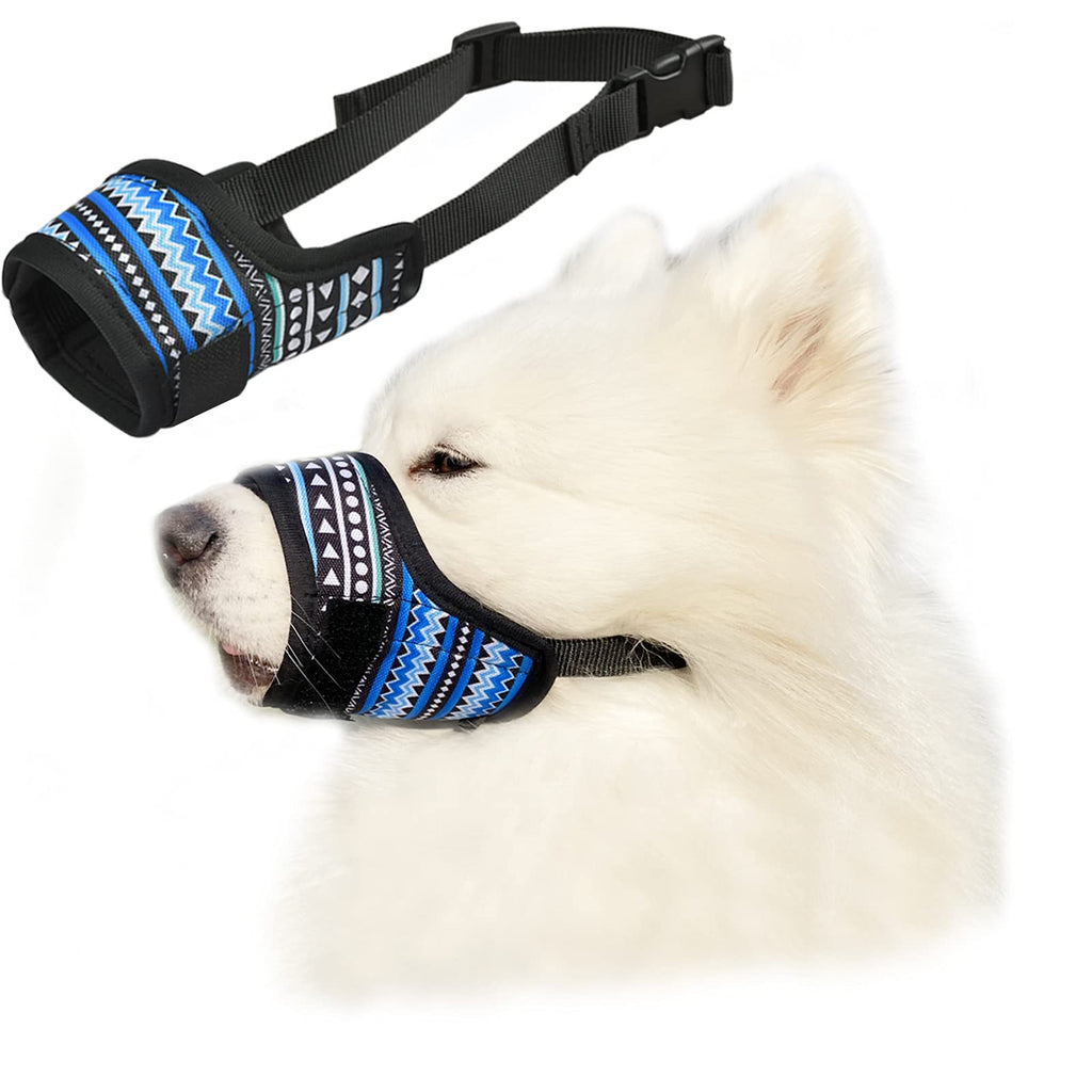 catadog Dog Muzzle for Small Medium Large Dog to Prevent Biting Barking Chewing, Printed Nylon Dog Mouth Cover with Adjustable Velcro and Comfort Fit S - PawsPlanet Australia