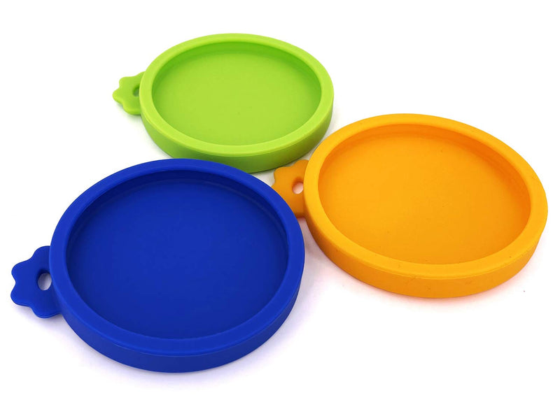 COMTIM 3 Pack Cat Food Can Lids, Silicone Small Pet Food Can Lids Covers for 3 oz Cat Food Cans - PawsPlanet Australia