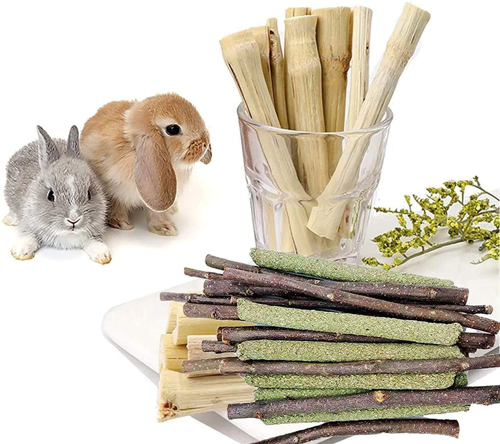 Supmaker Bunny Chew Toys, Rabbit Hamster Toys with Apple Wood Sticks Teeth Grinding Toy for Rabbits Bunny Hamster Parrot Chinchillas Guinea Pig Gerbils Chewing - PawsPlanet Australia