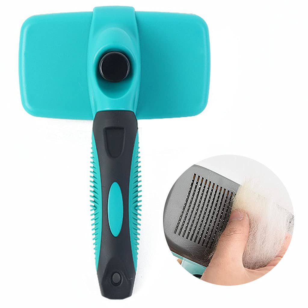 MOEDAT Self-Cleaning Brush With Massage Particles, Cat Brush And Dog Brush, Suitable For Small And Medium-Sized Large Cats And Dogs Pet Grooming Brush - PawsPlanet Australia