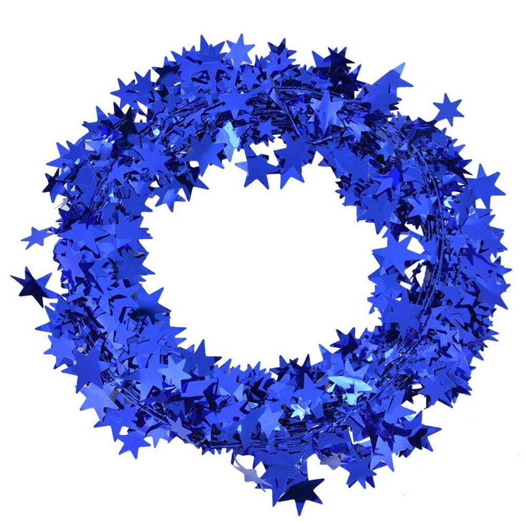 RBSD Star Decoration, Wire Garland, Cute Attractive for Christmas Wedding(Blue) Blue - PawsPlanet Australia