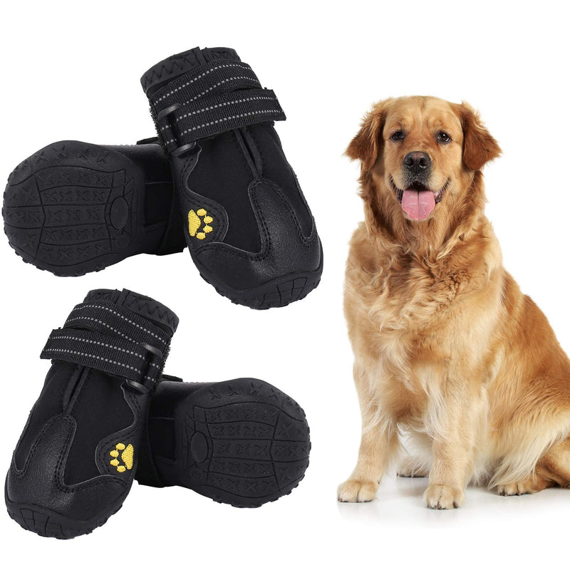 DragonflyDreams 4PCS Protective Dog Boots,Waterproof and Non-Slip Dog Boots with Adjustable Buckle and Reflective TapeDog Shoes for Medium-Sized Dogs and Large Dogs - PawsPlanet Australia