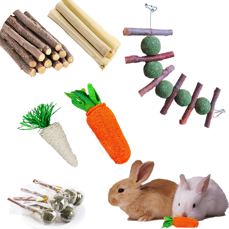 SINKOO Rabbit Chew Toys for Teeth Grinding, Bunny Toys Improve Dental Health for Hamsters, Chinchillas, Guinea Pigs… 1 - PawsPlanet Australia