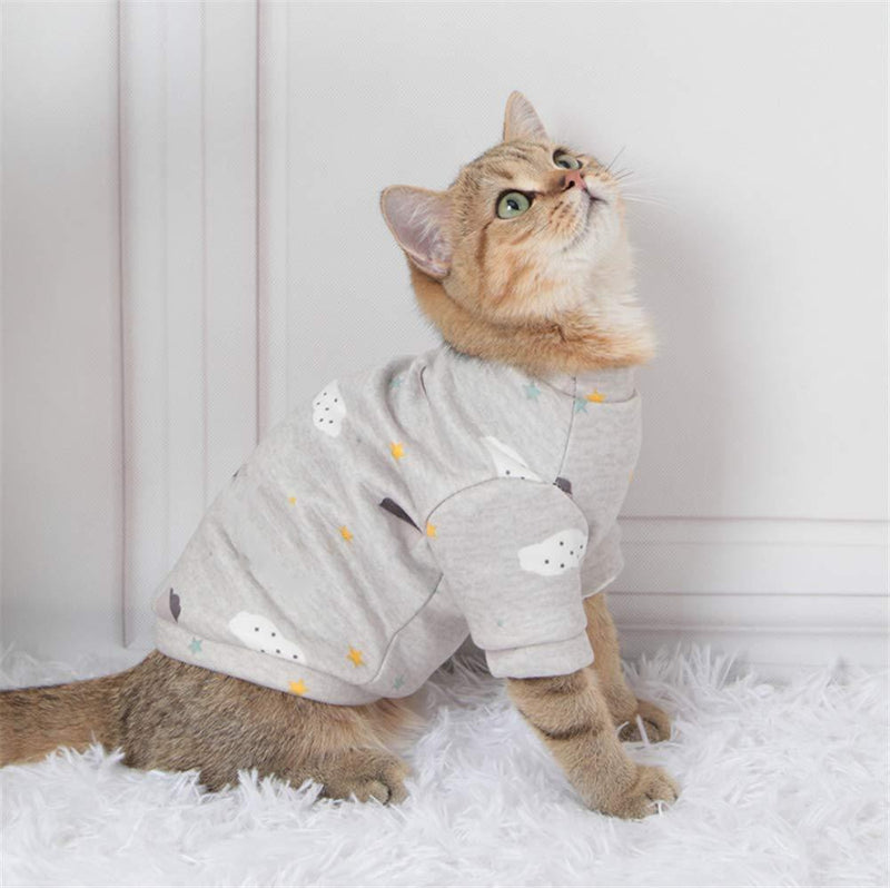 Cats Clothes- Dog Basic Coat Cute Cartoon Cotton Soft Jacket Pet Weather Clothes Outfit Outerwear for Small Dogs Cats Puppy Small Animals,Suitable for All Season - PawsPlanet Australia