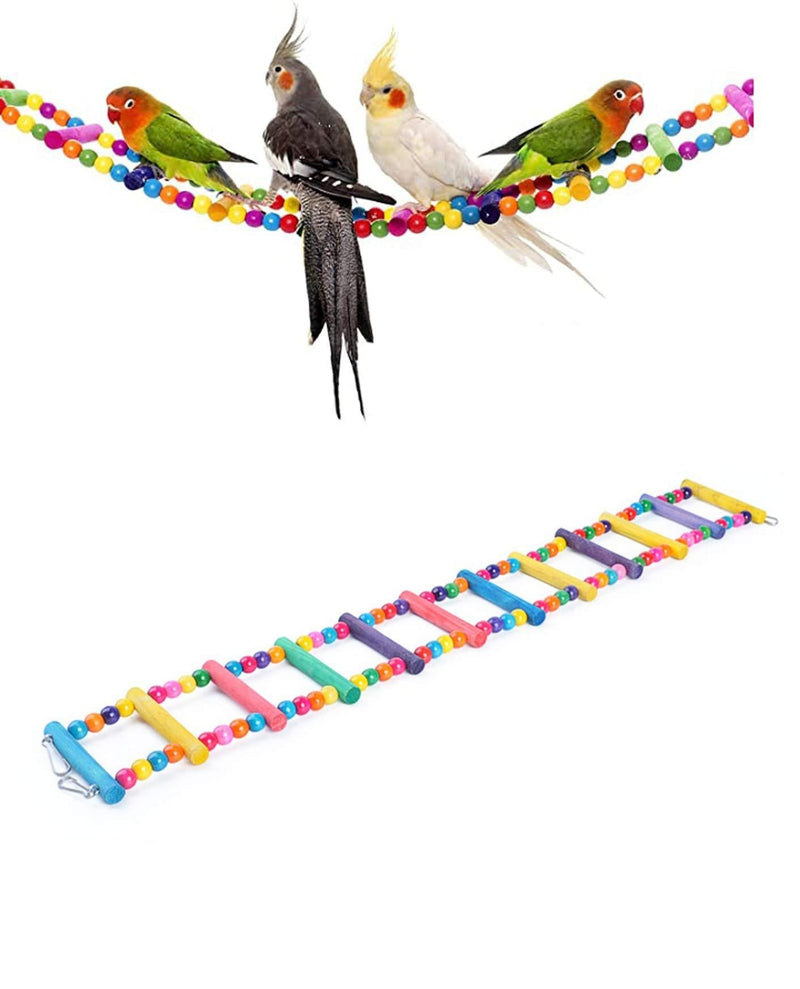Bird Parrot Toys Ladders Swing Chewing Toys Hanging Pet Bird Cage Accessories Hammock Swing Toy for Small Parakeets Cockatiels, Lovebirds, Conures, Macaws, Lovebirds, Finches - PawsPlanet Australia