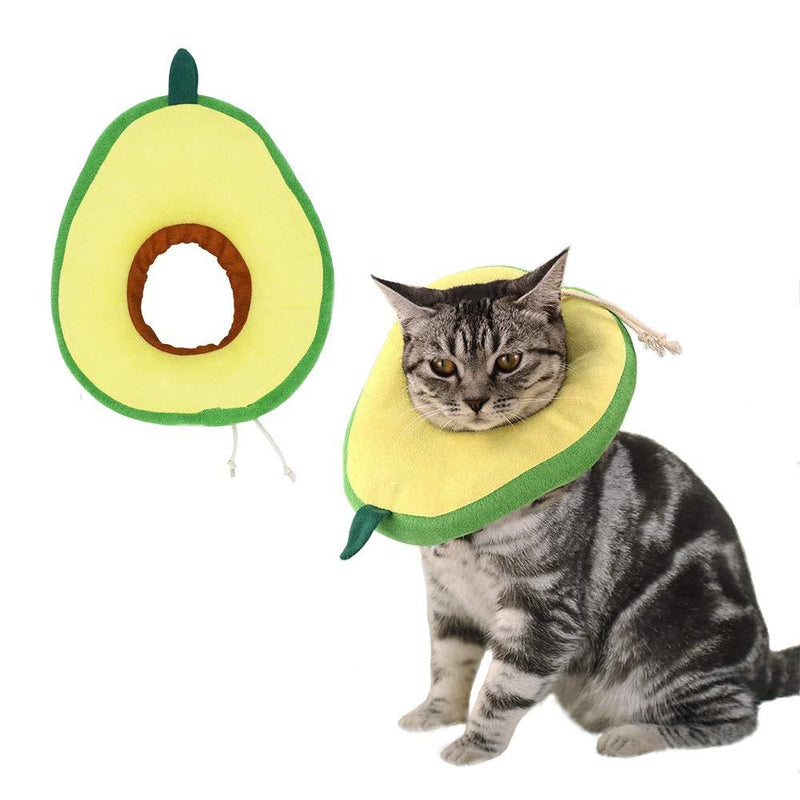 Yufiova Adjustable Cat Recovery Collar -Cute Avocado Neck Cone for Cat’s Head Wound Healing Protective Cone After Surgery Elizabethan Collars for Pets,Soft Edge E-Collar for Kitten and Cats… - PawsPlanet Australia