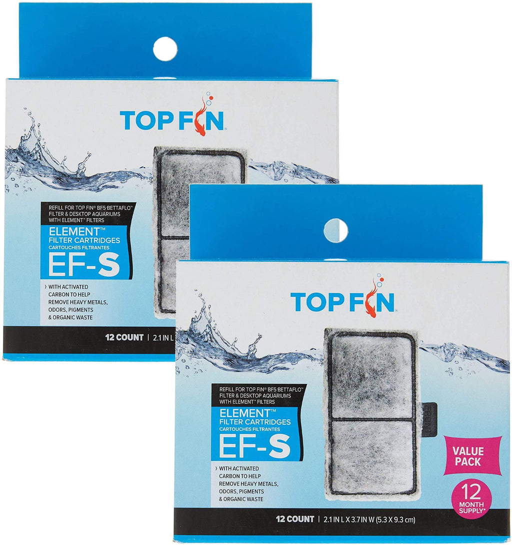 Top Fin EF-S Element Filter Cartridge Value Pack 12 Month Supply 2.1 in X 3.7 in 2 Pack - PawsPlanet Australia