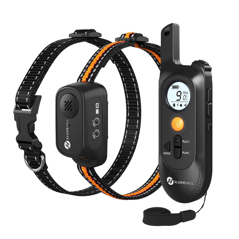 Slopehill Upgraded Dog Training Collar with Remote Voice Commands - Shock Collar for Dogs Large Breed with Vibration, Beep Shock Modes, Waterproof Electric Dog Shock Collar for Large Medium Small Dogs - PawsPlanet Australia