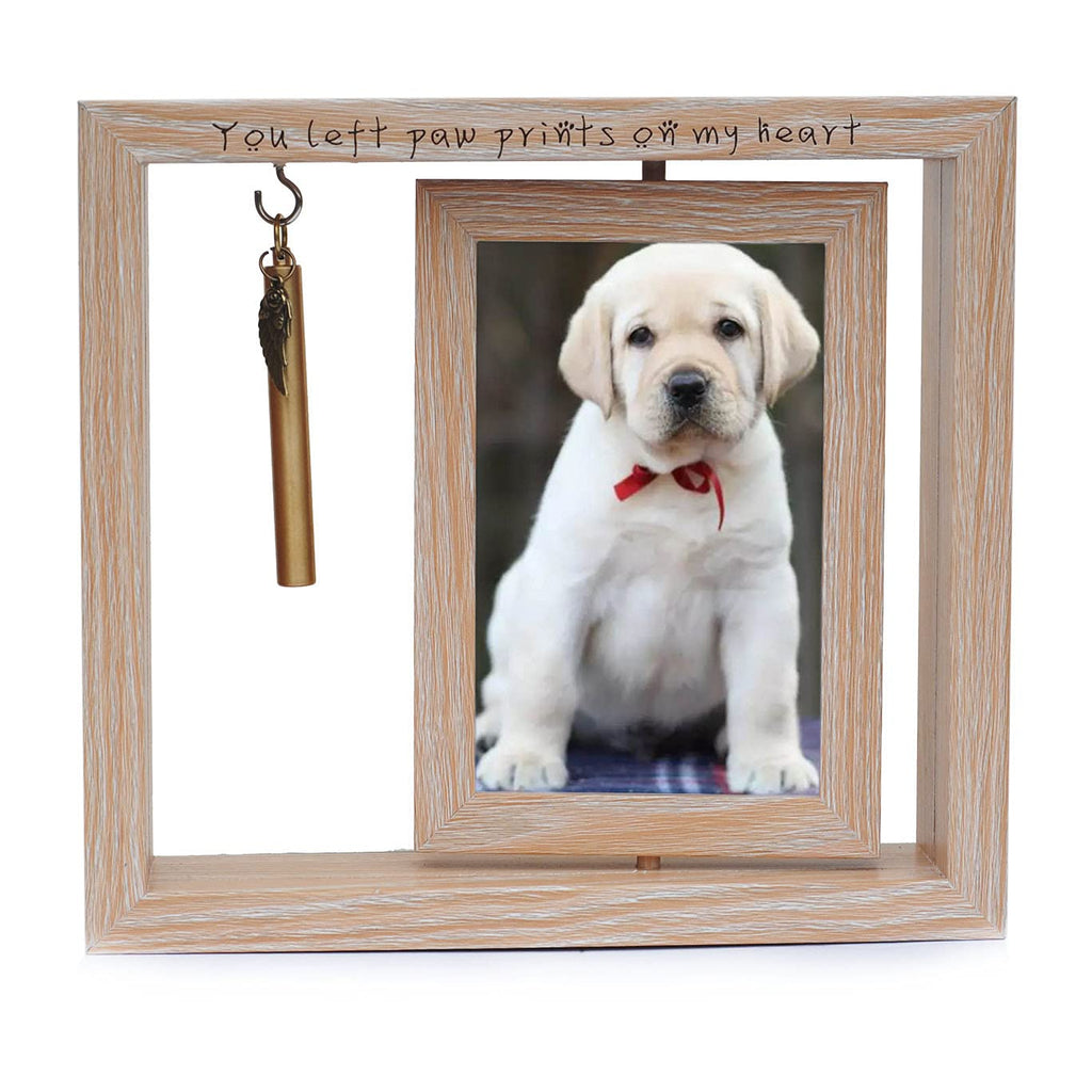 engmvwod Pet Memorial Keepsake Picture Frame Cylinder Memorial Dog cat Urn Ashes Keepsake - PawsPlanet Australia