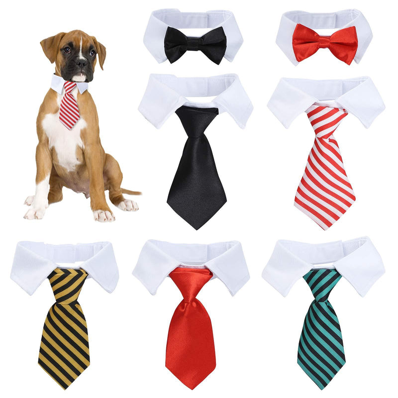 7 Striped Tie, Velcro Tie, Adjustable Pet Bow Ties ，Formal Classy Tuxedo Bow Ties，Multiple Colors to Choose Suitable for Pet Birthday, Party, Wedding, ，Surprise for Kittens and Puppies - PawsPlanet Australia