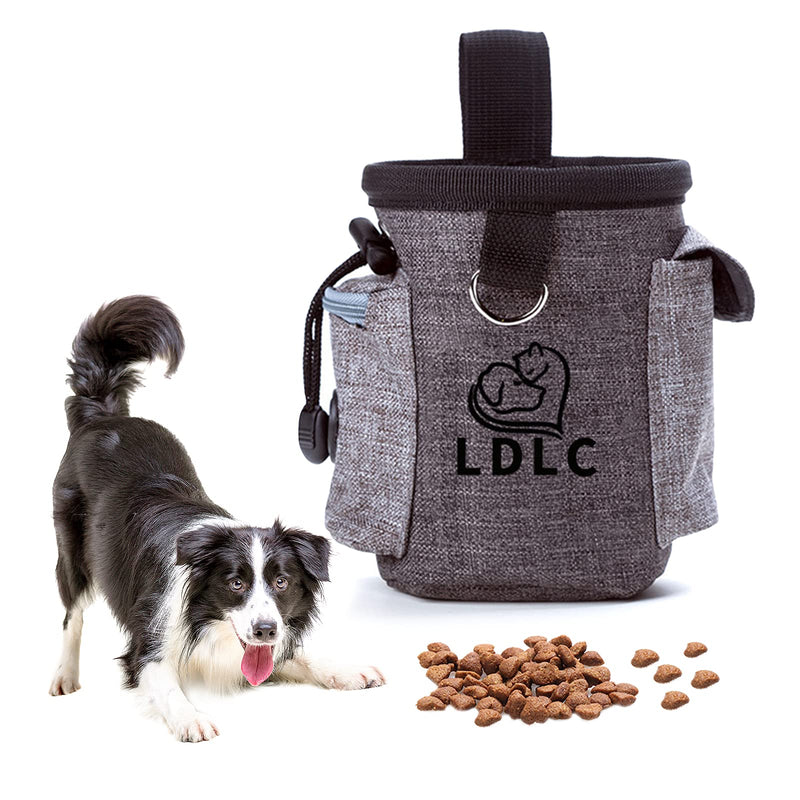 Fcslvy Pet Treat Training Bag, Dog Training Treat Pouch Bag, Training Dog Treat Pouch Waist Bag,with Adjustable Waist Belt Shoulder Strap,Reflective Shoulder Strap,for Dog Cat Training Feeding(Gray) - PawsPlanet Australia