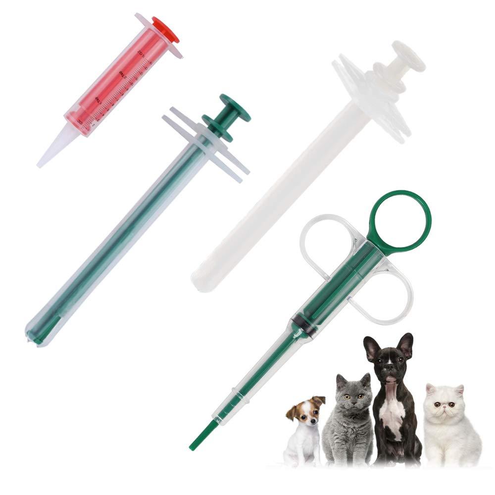 tchrules 4 Pcs Pet Pill Shooter Cat Dog Syringe Dispenser Pet Medicine Feeder Piller Popper Medical Feeding Tool for Cats, Dogs and Small Animals - PawsPlanet Australia