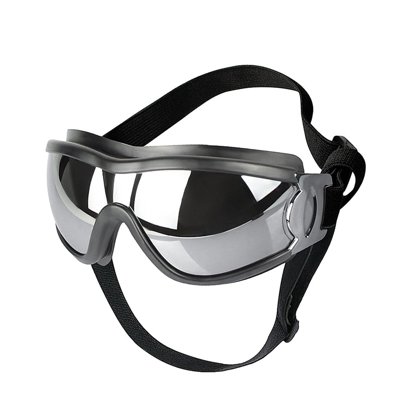 Dog Goggles Medium or Large Dog Sunglasses Anti-UV Waterproof Windproof Glasses Dog Eyewear for Long Snout Dogs Silver - PawsPlanet Australia