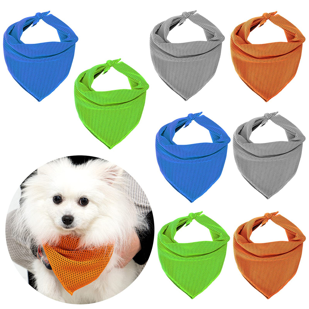 8 Pack Pet Dog Instant Cooling Bandana- 16 x 16 Inch Square Breathable Cooling Pet Bibs in 4 Colors Chill Out Pet Scarf Cool Neck Wrap Kerchief Accessories Summer Cooling Supplies for Puppy Pet Cats - PawsPlanet Australia