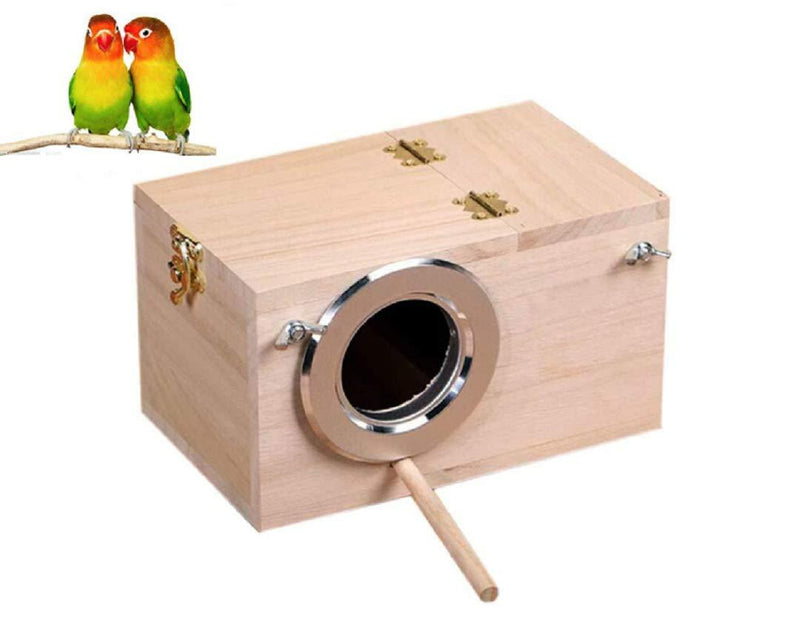 zmgmsmh Bird Nest Breeding Box Cage Wood House for Finch Lovebirds Cockatiel Budgie Conure Parrot, 8'' X 5'' X 5'' - PawsPlanet Australia
