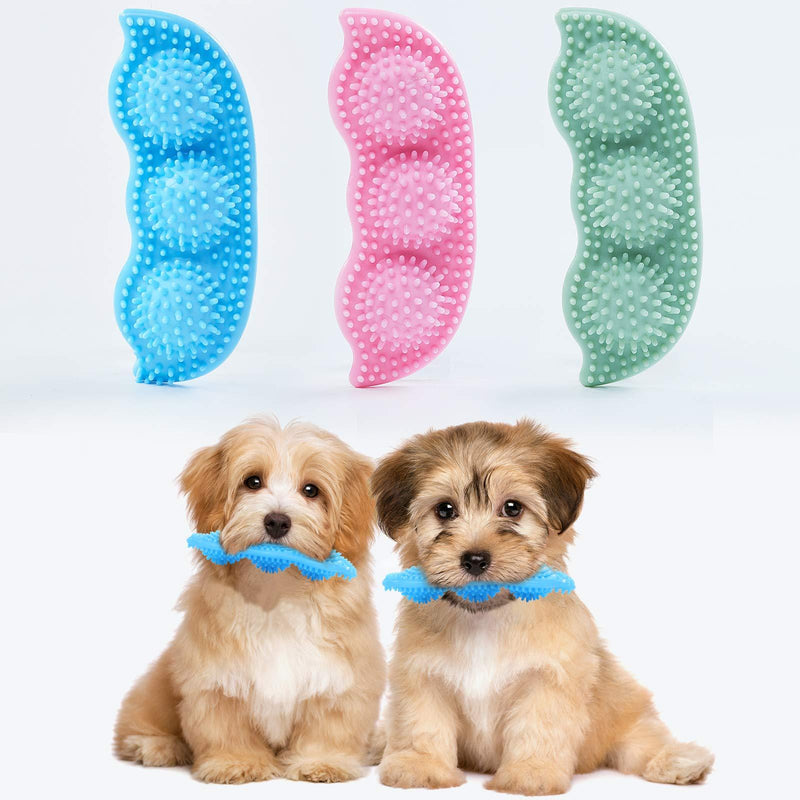 WHRPEN 3 Pack Dog chew Toy for Teething , 2-8 Months Puppies chew Toys, 360° Clean pet Teeth & Soothe Pain of Teeth Grow, Puppy Puzzle Toys, Both Small Dogs & Medium Dog Suitable - PawsPlanet Australia