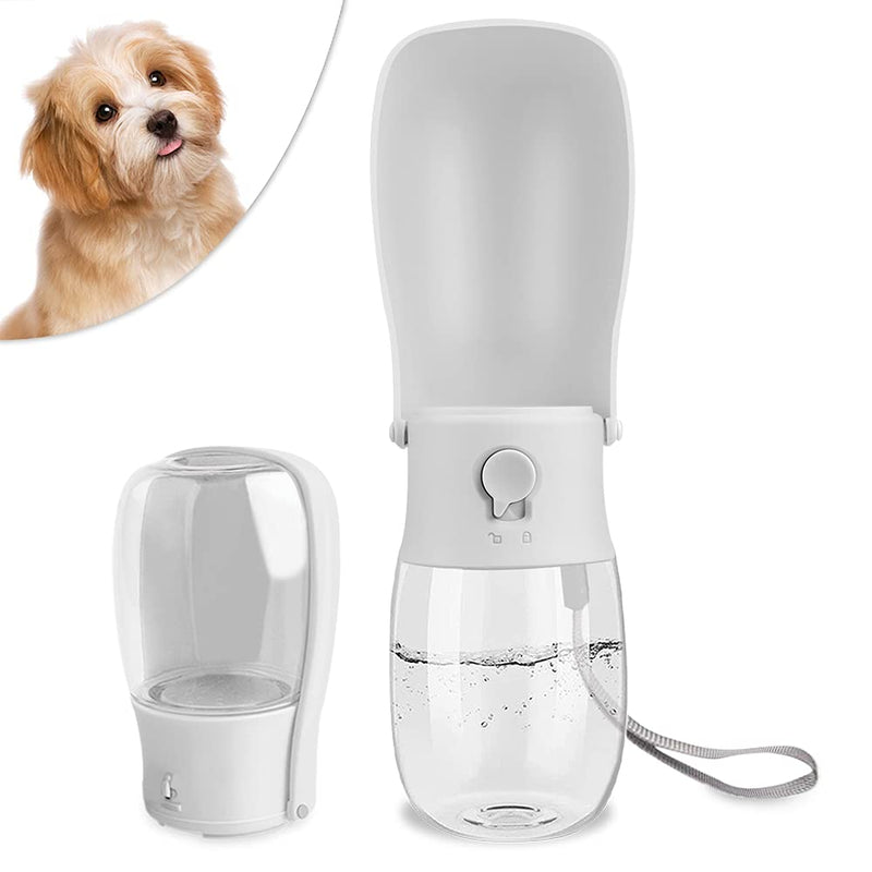 subuigar Portable Dog Water Bottle Dispenser Light Weight Leak Proof Pet Drinking Bottle Travel for Outdoor Walking Traveling Hiking （10 Oz） Milky white - PawsPlanet Australia