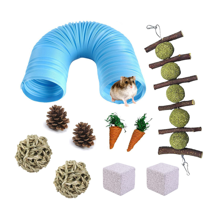 kathson Small Animal Fun Tunnel Pets Tube Toy with Hamster Chew Play Toys for Grinding Teeth Mouse Foldable Exercising Training Hideouts Tunnels for Guinea Pig, Rats, Gerbils - PawsPlanet Australia