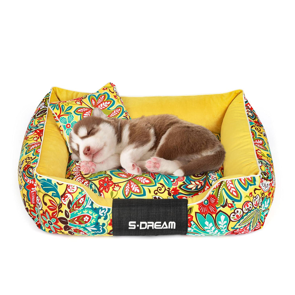 Cat and Dog pet Bed Removable and Washable pet Bed Creative pet Mattress pet Sofa Soft Thick Breathable Dog Sofa Bed Suitable for Large, Medium and Small Dogs Rectangular Sofa pet Bed (Small) - PawsPlanet Australia
