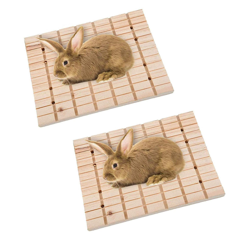 Tfwadmx Rabbit Wooden Foot Pad Bunny Scratch Board Anti-Skid Toys Cage Grinding Claws and Teeth Deck for Small Animals Ferret Chinchilla Cat - PawsPlanet Australia