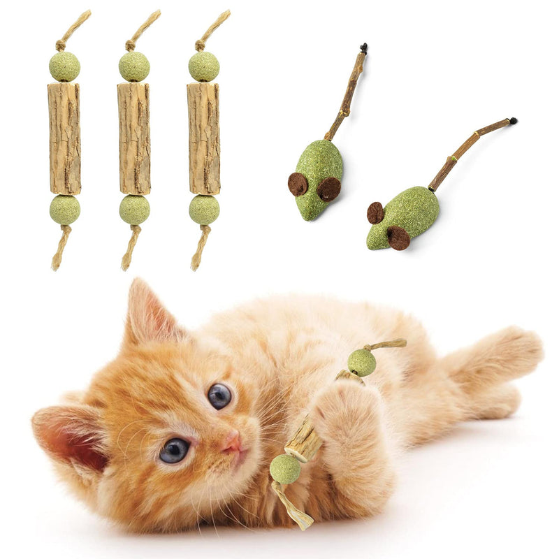 Catnip Toy Cat Toy Indoor，Cat Chewing Natural Silvervine Sticks For Cats，Make The Cat Happy Cat Kick Interactive,Teeth Cleaning Edible Natural to Promote Cat's Appetite，Natural Catnip Mouse Cat Toy Medium - PawsPlanet Australia