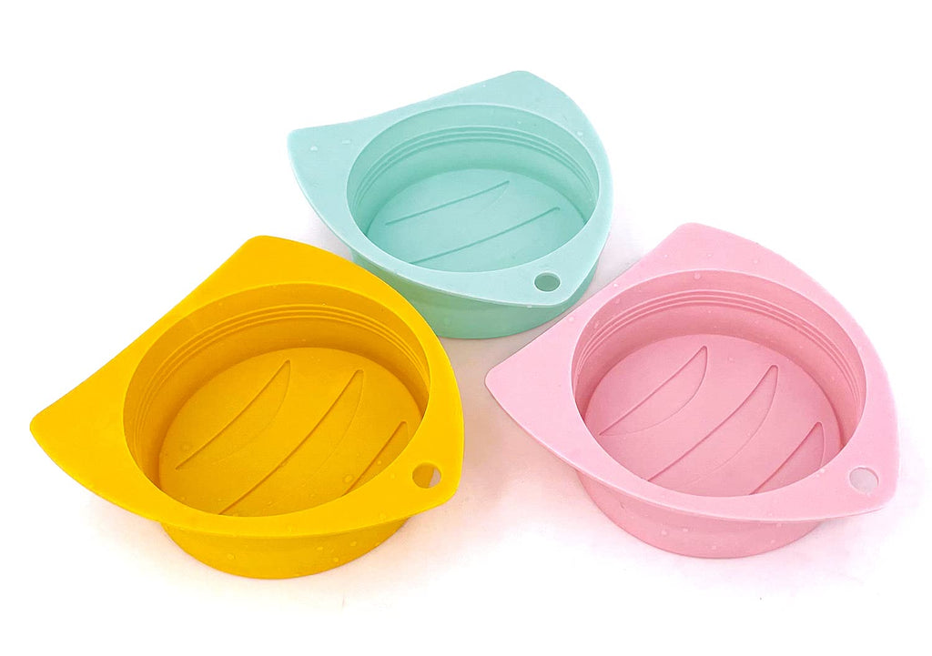 Kwispel 3 Pack Dog Cat Food Can Lids - Silicone Stretch Lids Covers for Pet Food Cans, Reusable Universal Size Fit Medium and Large Size Cans - PawsPlanet Australia