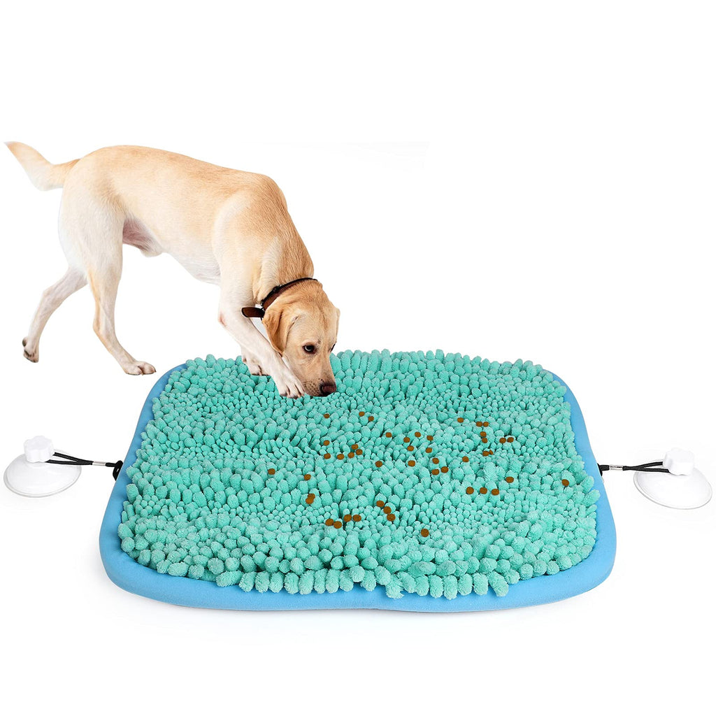 G.C Snuffle Mat for Dogs, Interactive Dog Feeding Mat Nosework Training Game for Boredom Dog Puzzle Toys Encourages Natural Foraging Skills for Small Medium Large Dogs Blue - PawsPlanet Australia