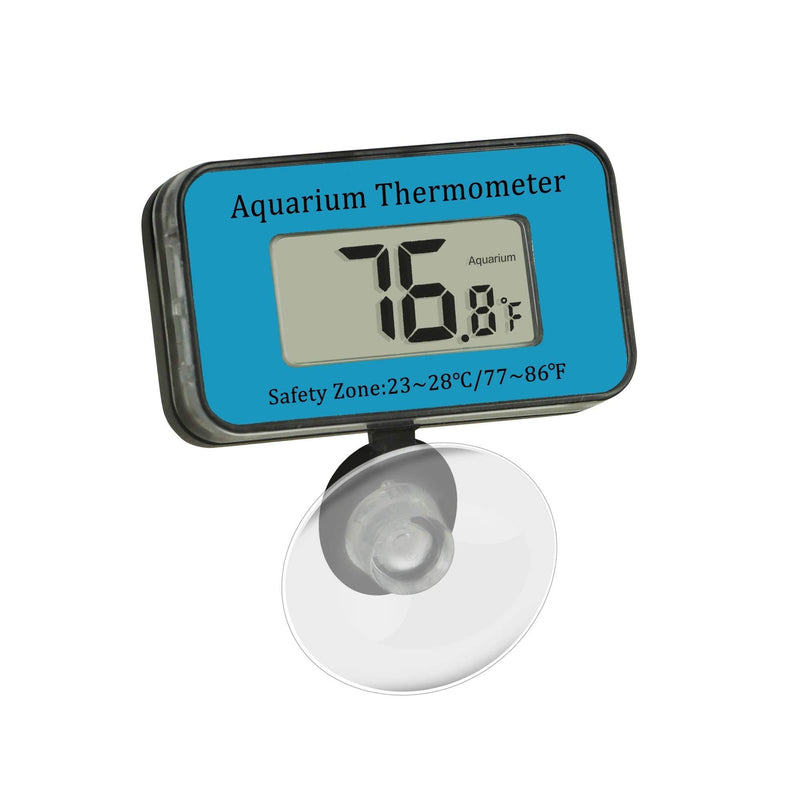 YiePhiot Aquarium Thermometer Waterproof LCD Digital Thermometer with Suction Cup Fish Tank Thermometer, Reptile Thermometer - PawsPlanet Australia