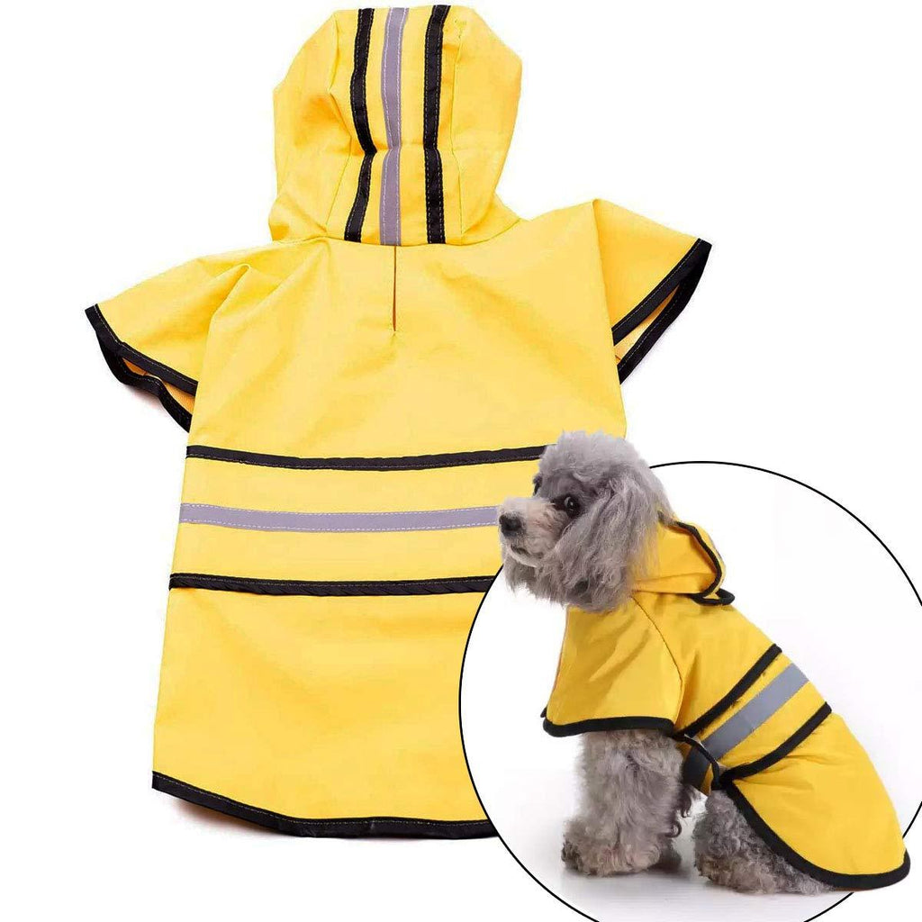 VaygWay Dog Raincoat with Hood – Medium Size with Reflective Stripe – Pet Dog Hoodie for Rain - PawsPlanet Australia