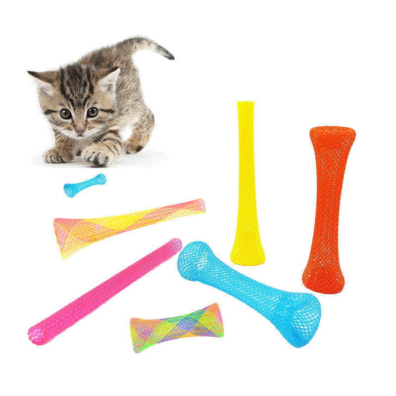48 Pack Cat Tube Spring Toy, Interactive Cat Toy for Indoor Cats, BPA-Free Colorful Cat Plastic Coil for Kittens to Swat, Bite, Hunt (Random Color) - PawsPlanet Australia