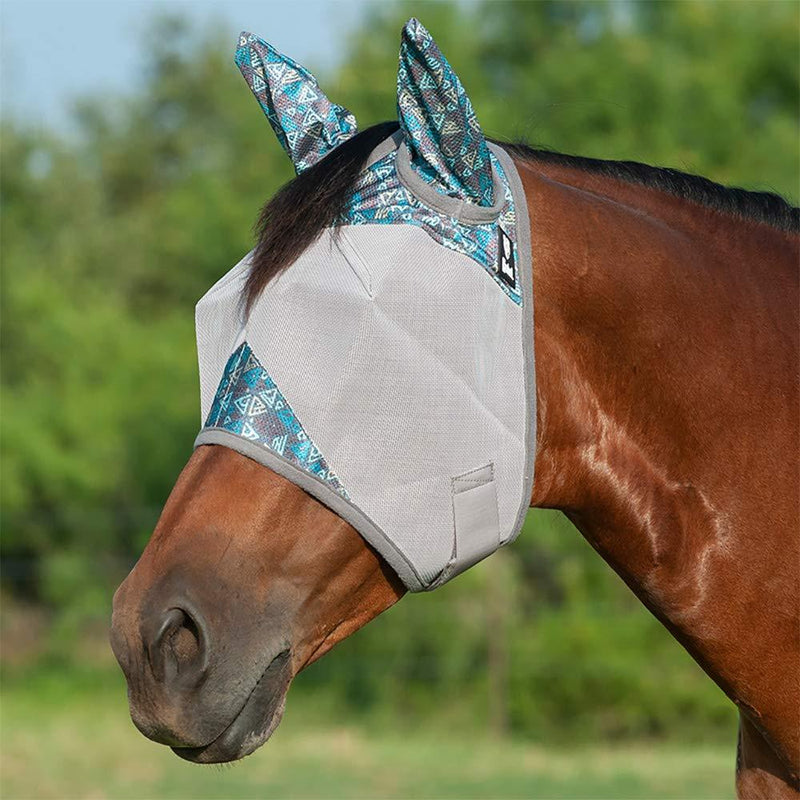 Equibrand Pattern Warmblood Fly Mask with Ears - PawsPlanet Australia