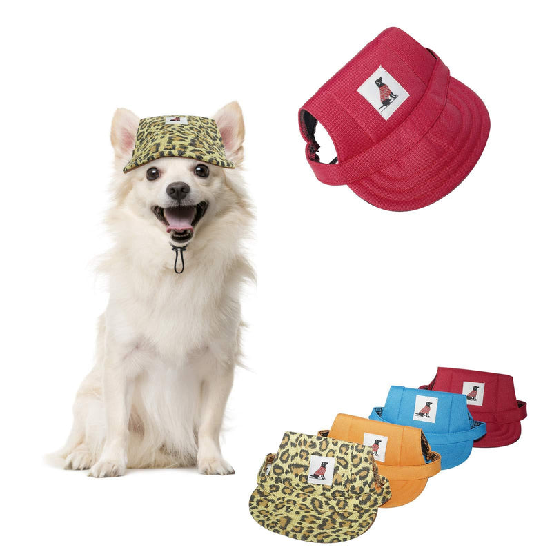 ZIIVARD 4Pcs Dog Baseball Caps, Baseball Hats for Dogs with Ear Holes, Outdoor Sport Sun Protection Baseball Hat Cap, Adjustable Dog Sun Hats for Dogs - PawsPlanet Australia