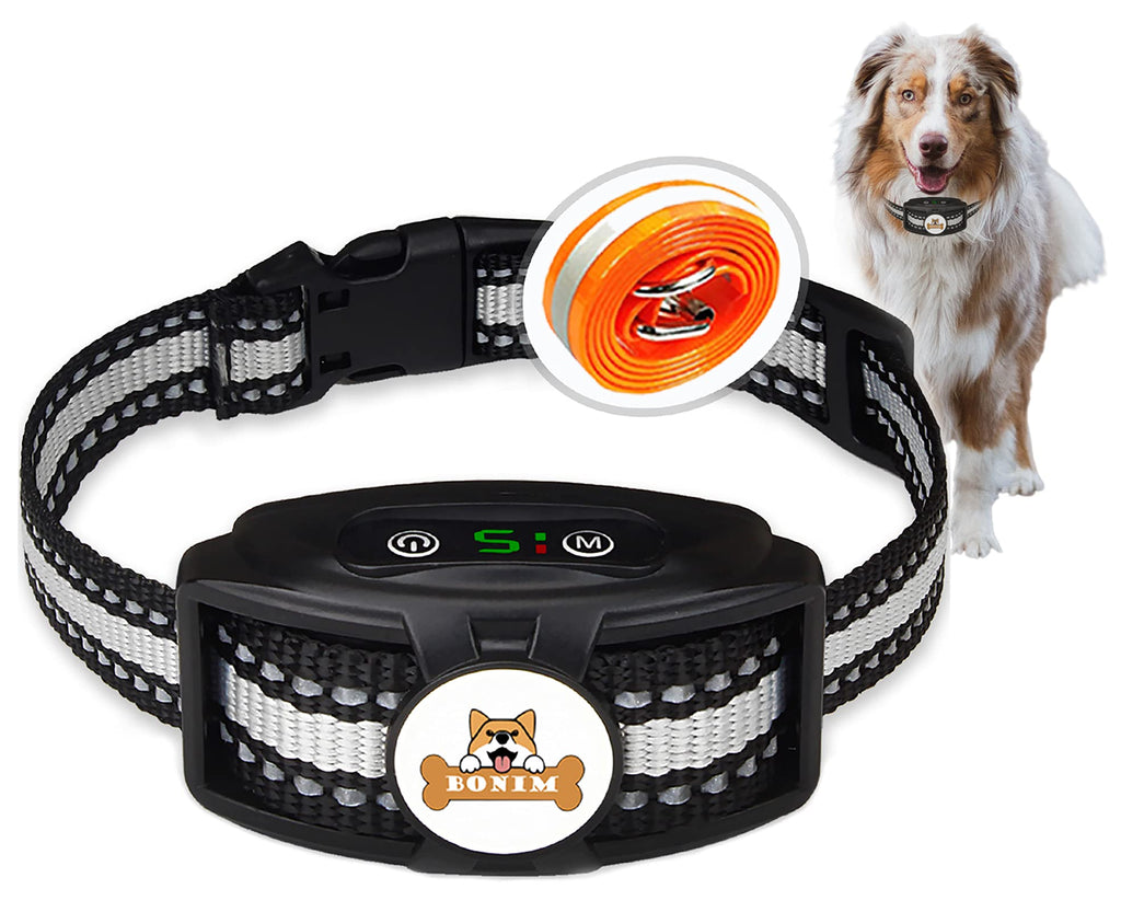 Bark Collar Dog Rechargeable Waterproof Bark Collar with Beep Vibration Without Shock Anti Barking Collar for Small Medium Large Dogs - PawsPlanet Australia