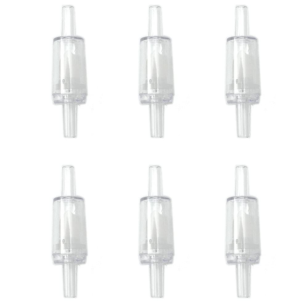 Hao Pro Air Pump Check Valves 4mm One Way for Aquarium Fish Tank Pump No Backflow Water Prevent Siphon Flood No Noise Fit Line Tube Hose White Clear Plastic 6Pcs - PawsPlanet Australia