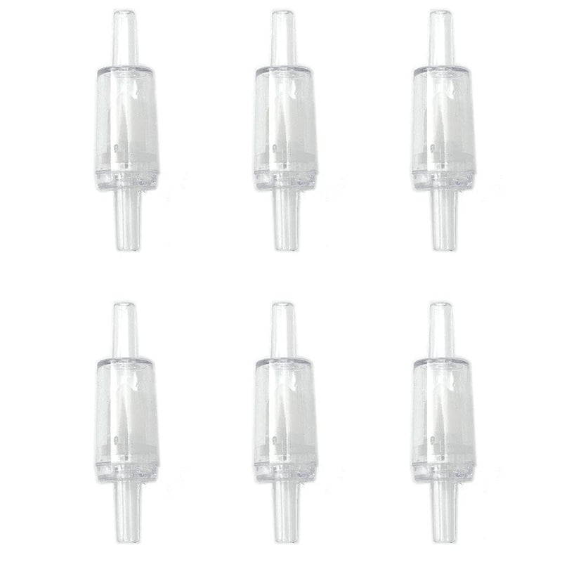 Hao Pro Air Pump Check Valves 4mm One Way for Aquarium Fish Tank Pump No Backflow Water Prevent Siphon Flood No Noise Fit Line Tube Hose White Clear Plastic 6Pcs - PawsPlanet Australia