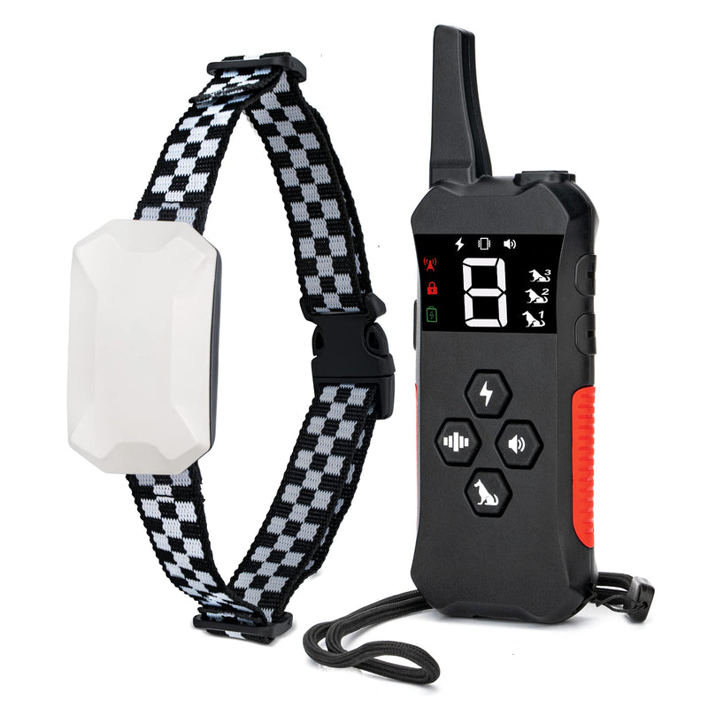 HENMI Dog Training Collar with Remote, Shock Collars for Dogs 4 Training Modes Vibration Shock Beep and Light 3000FT Control Range for Small Medium Large Dogs 8 Levels Adjustment - PawsPlanet Australia