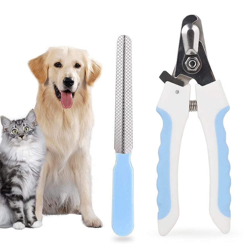 LALFPET Dog Nail Clippers and Trimmer-with Safety Guard to Avoid Over-Cutting,Professional Dog Nail Clipper Cat Nail Clipper Grooming Tool for Small Medium Large Dogs and Cats S Blue - PawsPlanet Australia