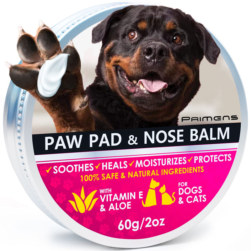 2 Oz Natural Dog Paw Balm, Dog Paw Protection for Hot Pavement, Dog Paw Wax for Dry Paws & Nose, Canine Paw Moisturizer for Cracked Paws, Cream Butter for Cat, Dogs Paw Protectors, Paw Pad Lotion - PawsPlanet Australia